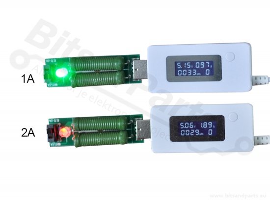 USB Ontladingstester met schakelaar 1A/2A 